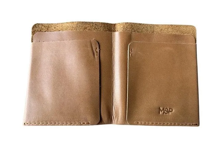 one piece wallet - pale tan