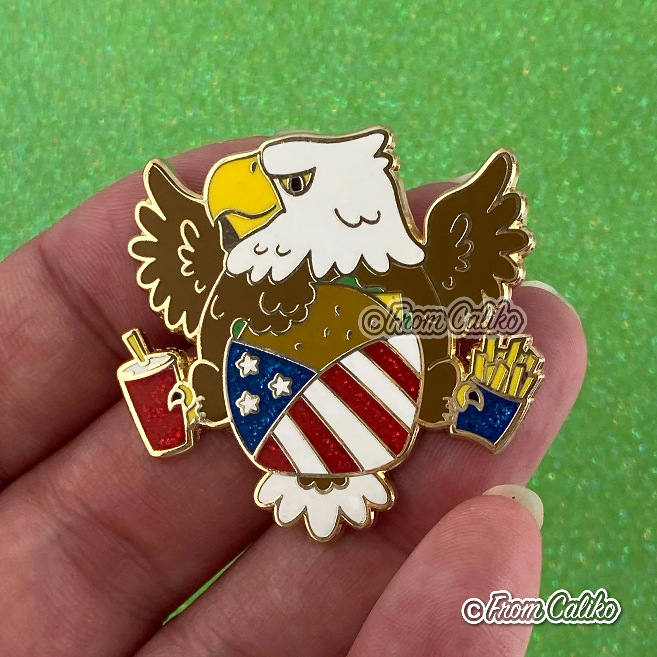 Patreon 2019 - Chonky Bald Eagle Enamel Pin