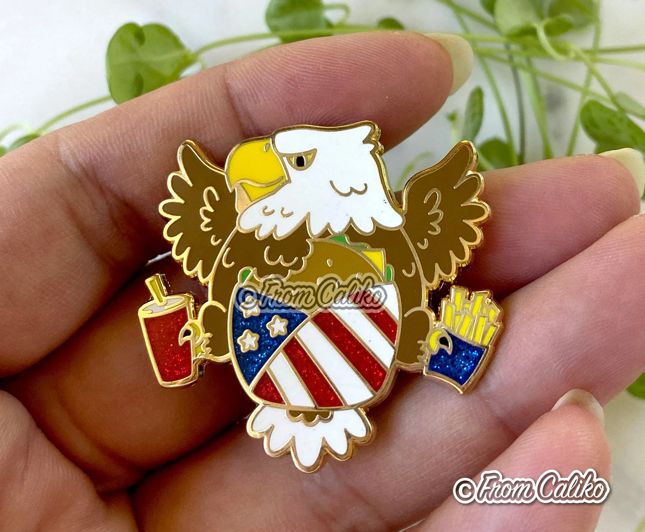 Patreon 2019 - Chonky Bald Eagle Enamel Pin