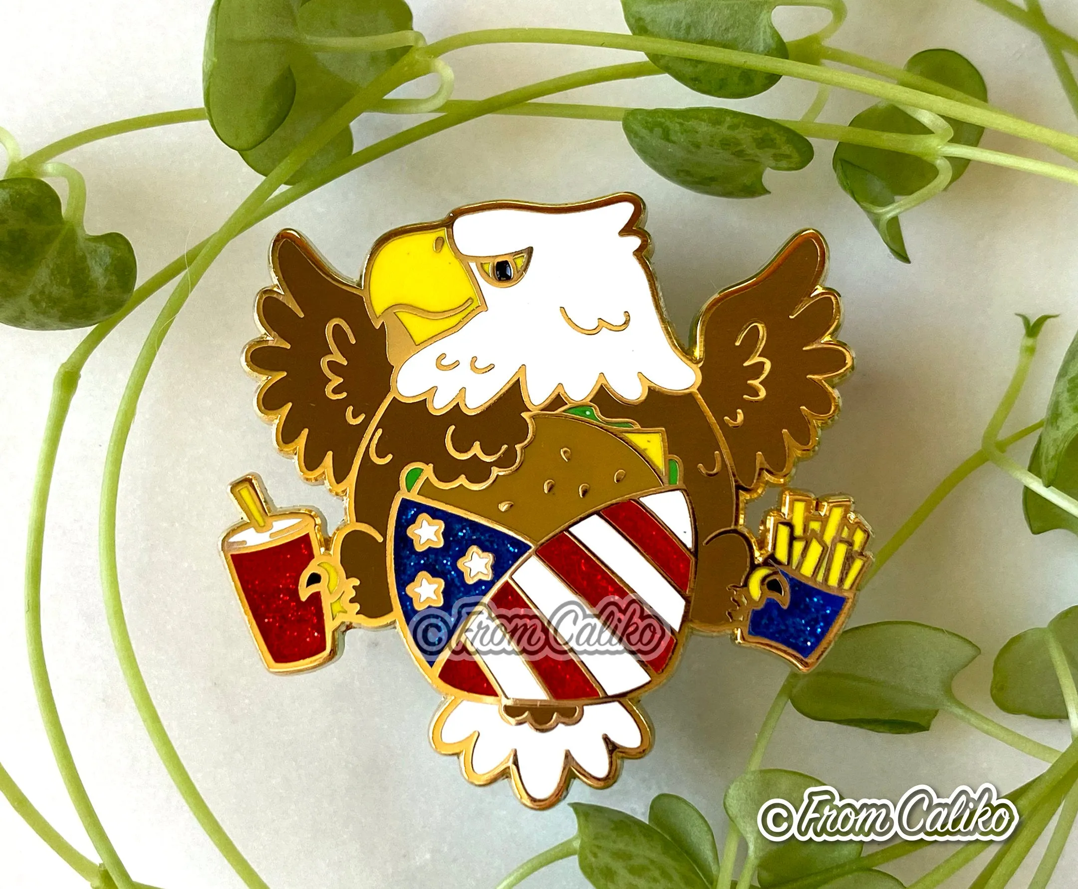 Patreon 2019 - Chonky Bald Eagle Enamel Pin