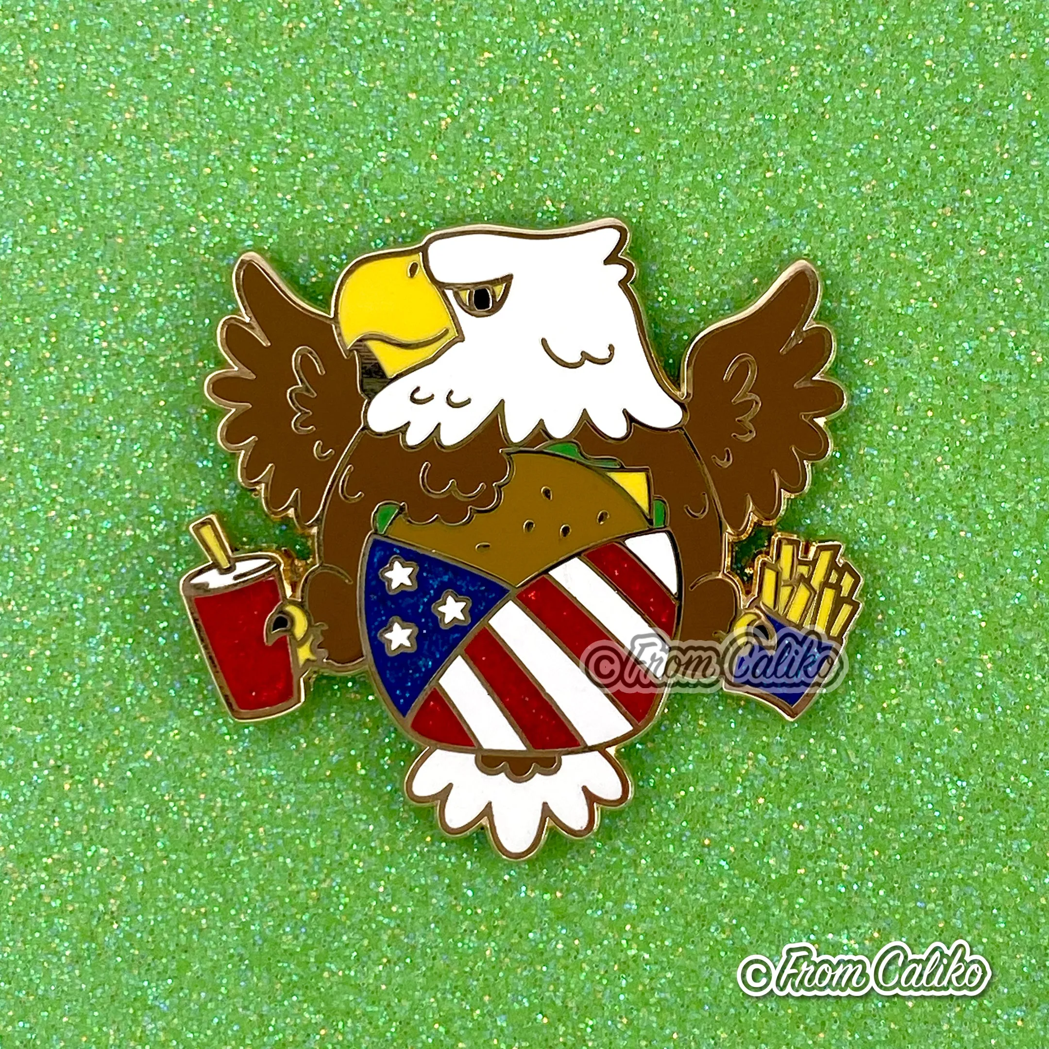 Patreon 2019 - Chonky Bald Eagle Enamel Pin