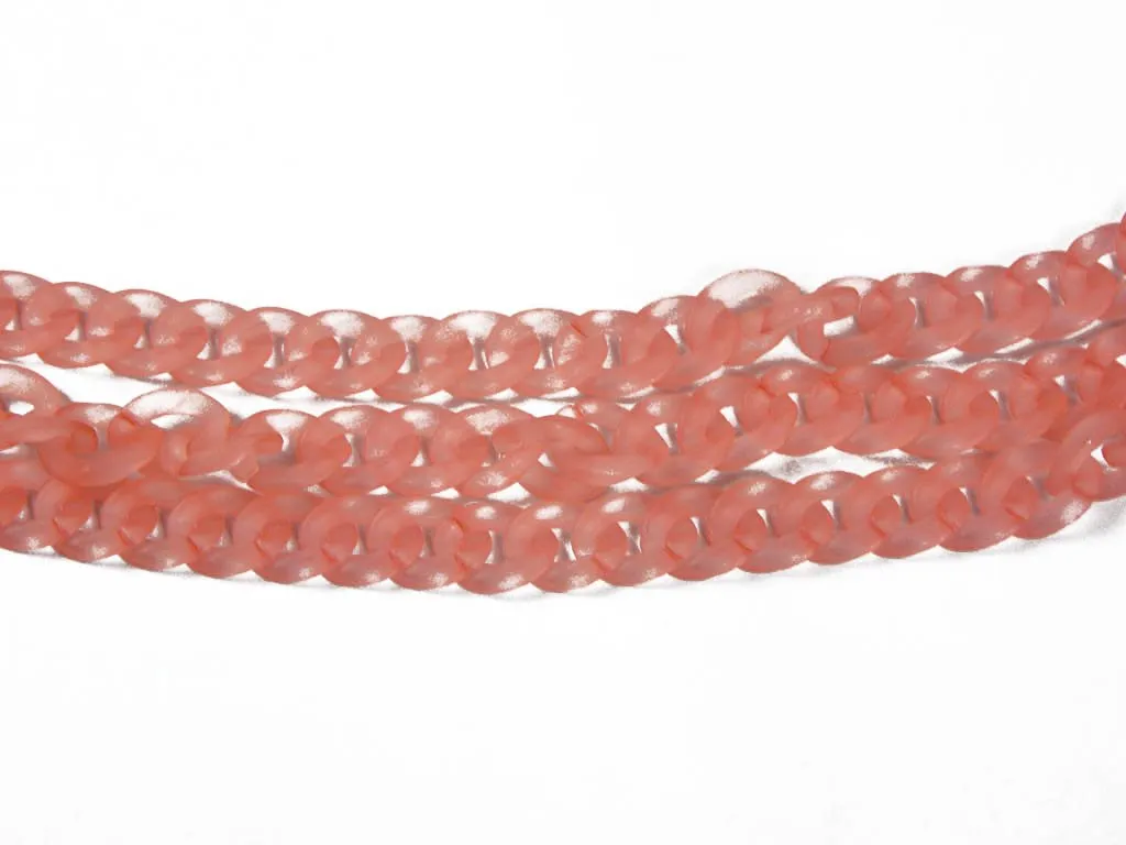 Peach Transparent Circular Acrylic Chains