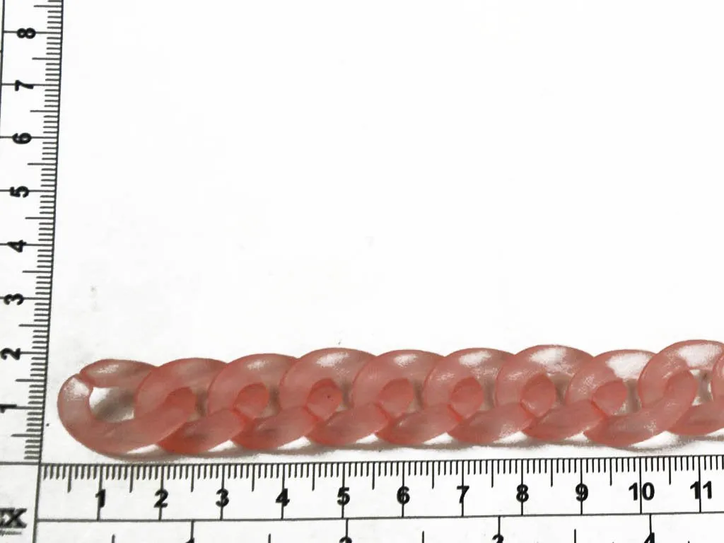 Peach Transparent Circular Acrylic Chains