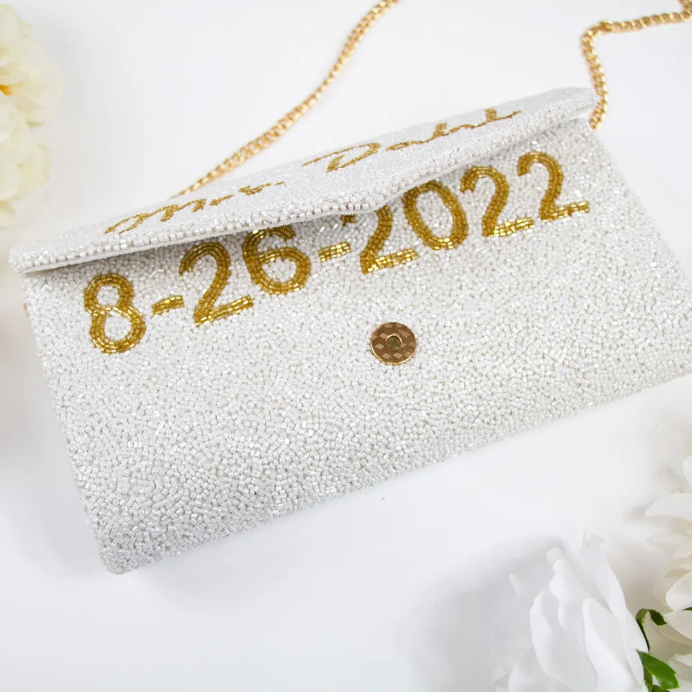 Personalized Last Name Envelope Wedding Clutch Bag (ENV)