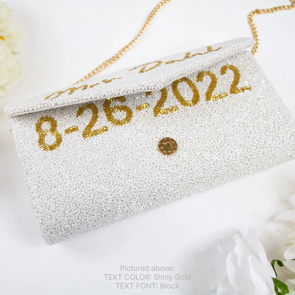 Personalized Last Name Envelope Wedding Clutch Bag (ENV)