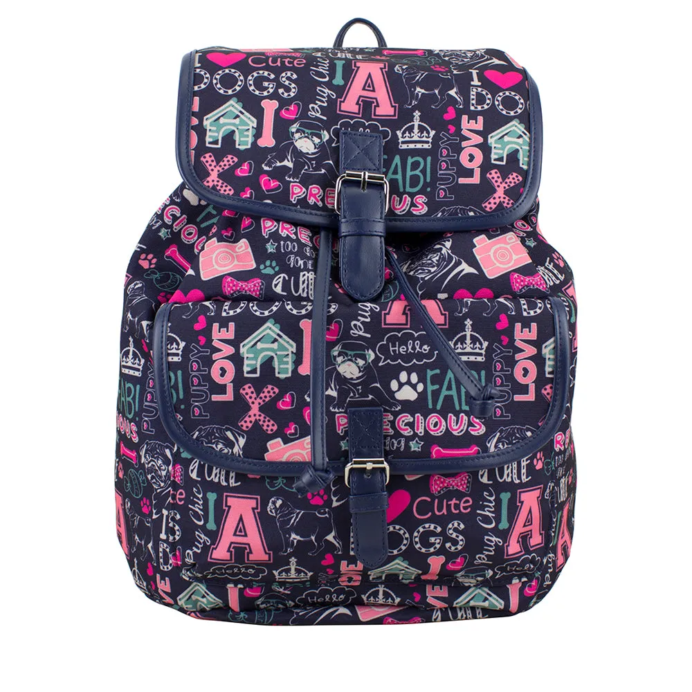 Puppy Love Print Lightweight Backpack