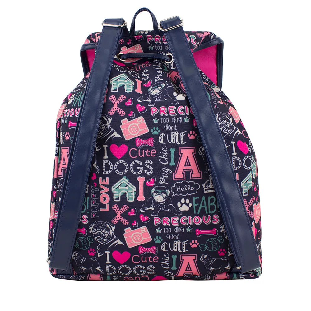 Puppy Love Print Lightweight Backpack