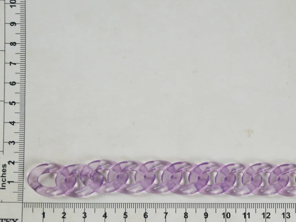 Purple Transparent Circular Acrylic Chains