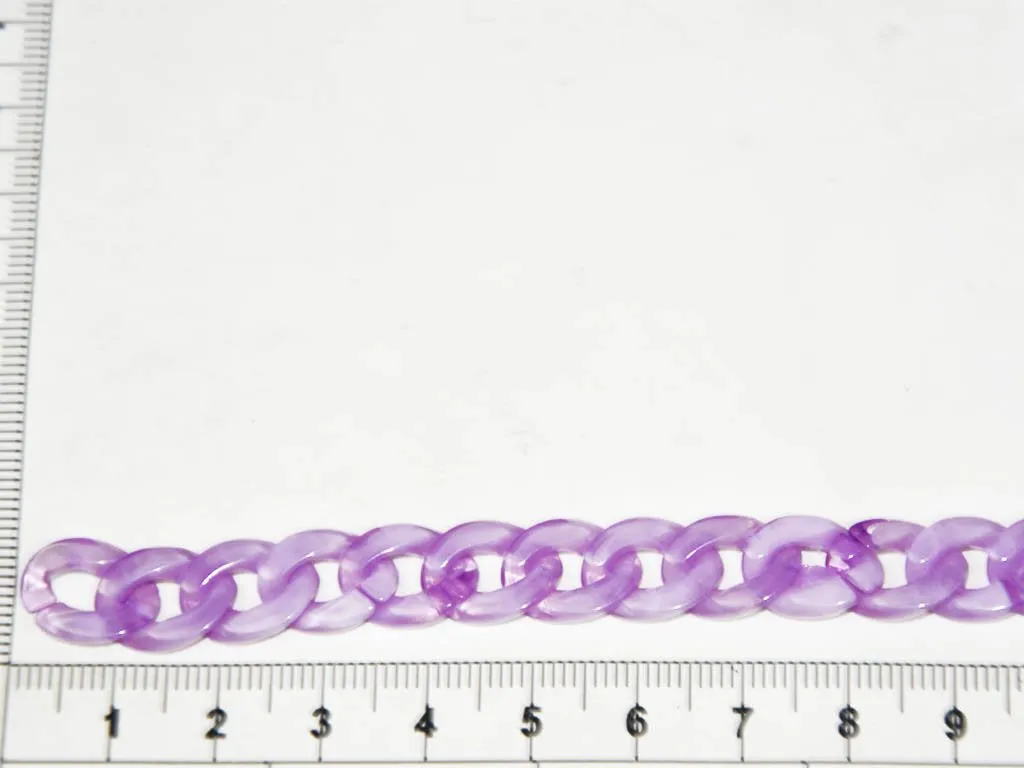 Purple White Circular Acrylic Chains