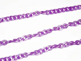 Purple White Circular Acrylic Chains