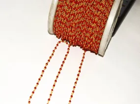 Red Designer Glass Beads Chain