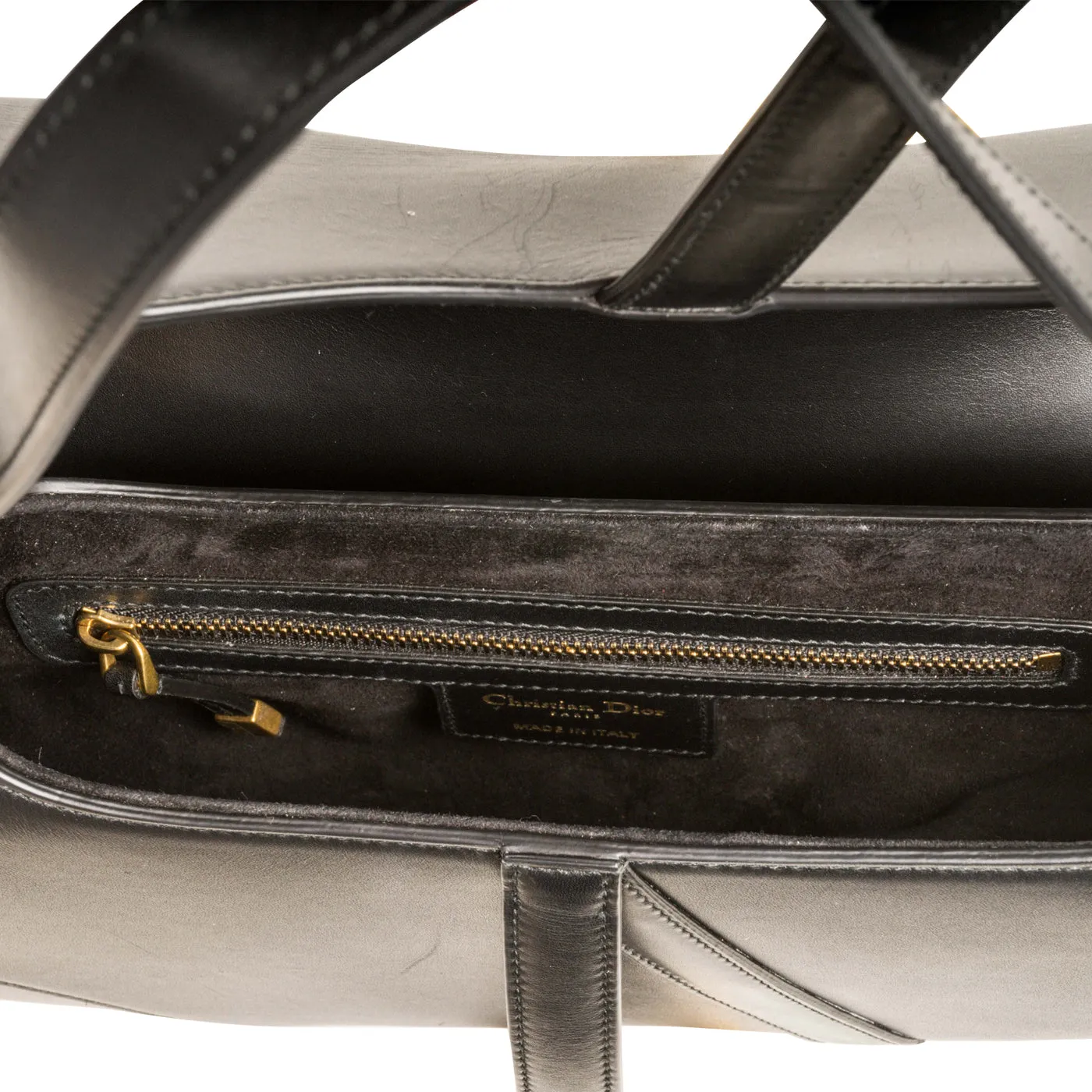 Saddle Bag - Black Leather