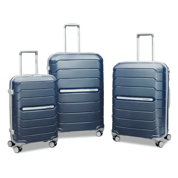 Samsonite Freeform 3 Piece Set 21|24|28 Inch Expandable Spinners (Navy)