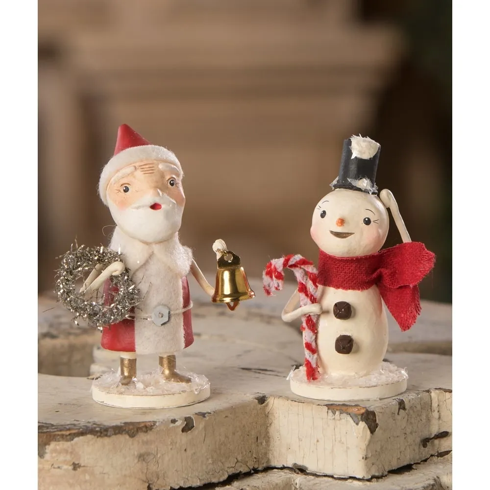 Santa with Wreath & Bell by Bethany Lowe Designs