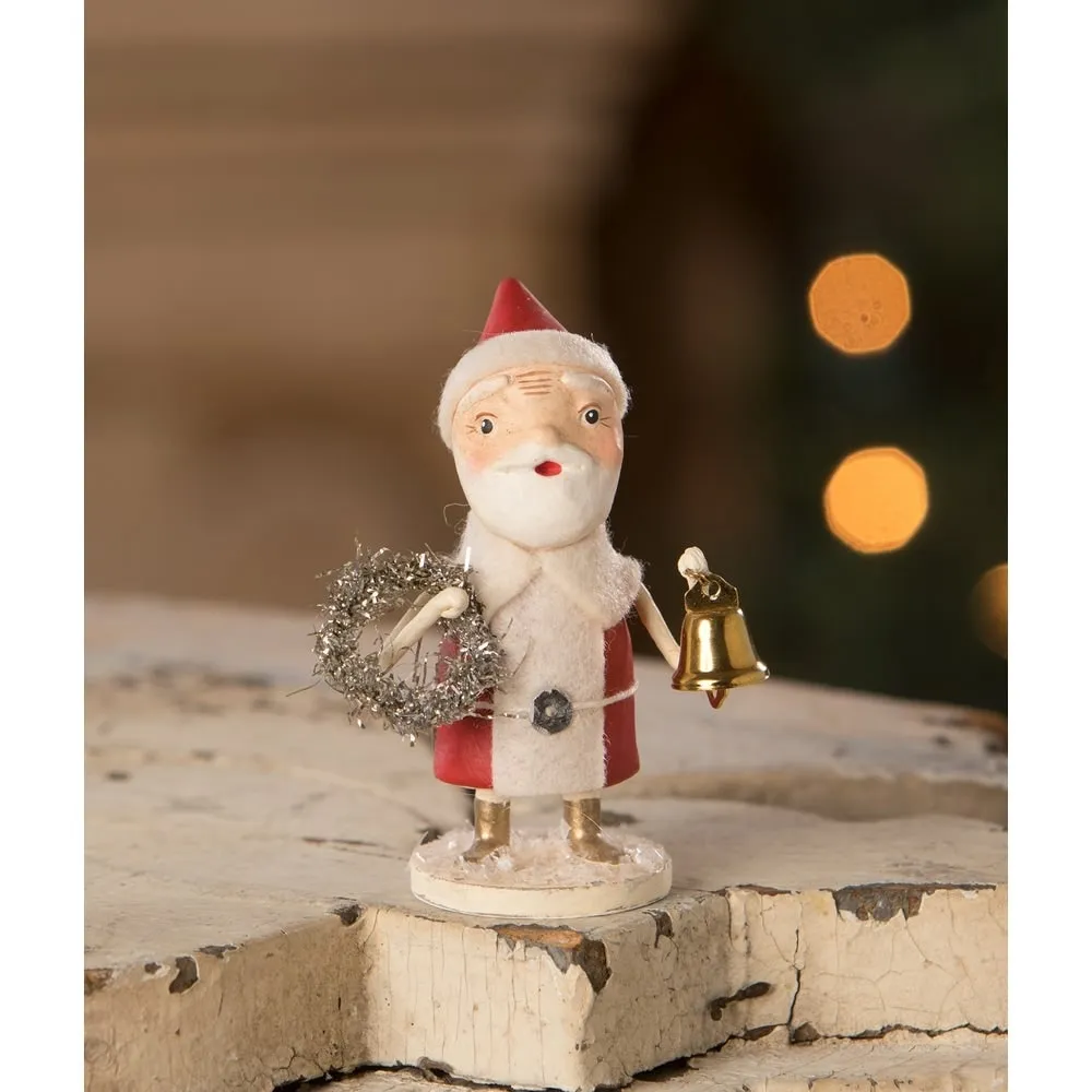 Santa with Wreath & Bell by Bethany Lowe Designs