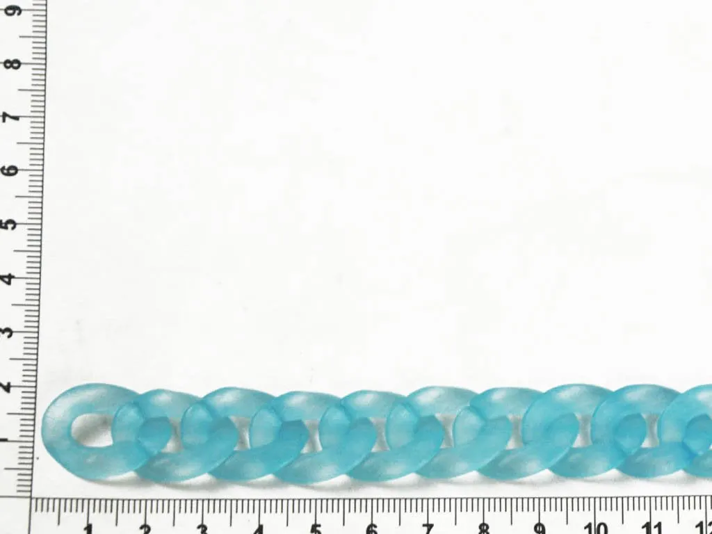 Sky Blue Transparent Circular Acrylic Chains