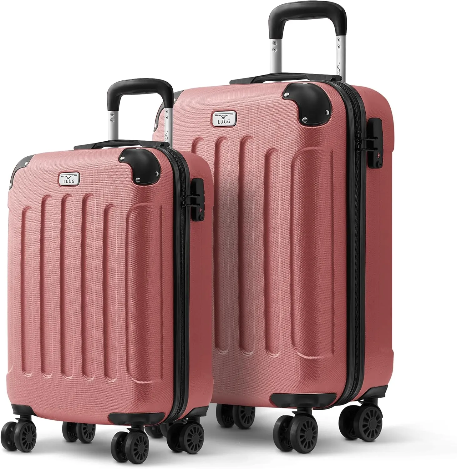 Skywander 2pc 20in & 24in Suitcase -  Rose Gold