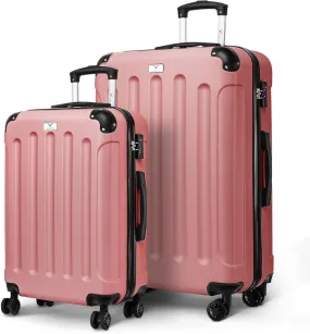 Skywander 2pc 24in & 28in Suitcase - Rose Gold