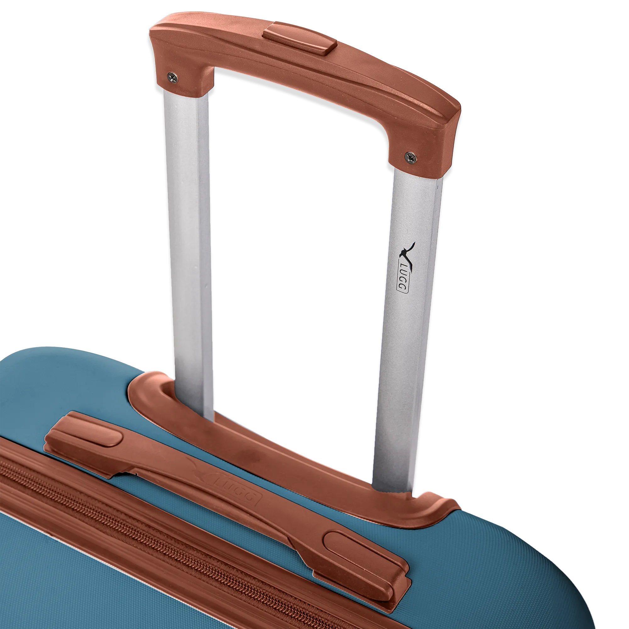 Skywander 3pc Suitcase Set in Blue & Brown