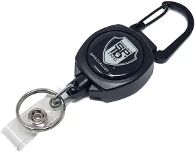 SPID Key-Bak SIDEKICK Heavy Duty Retractable Carabiner Badge Reel with ID Holder Strap & Keychain