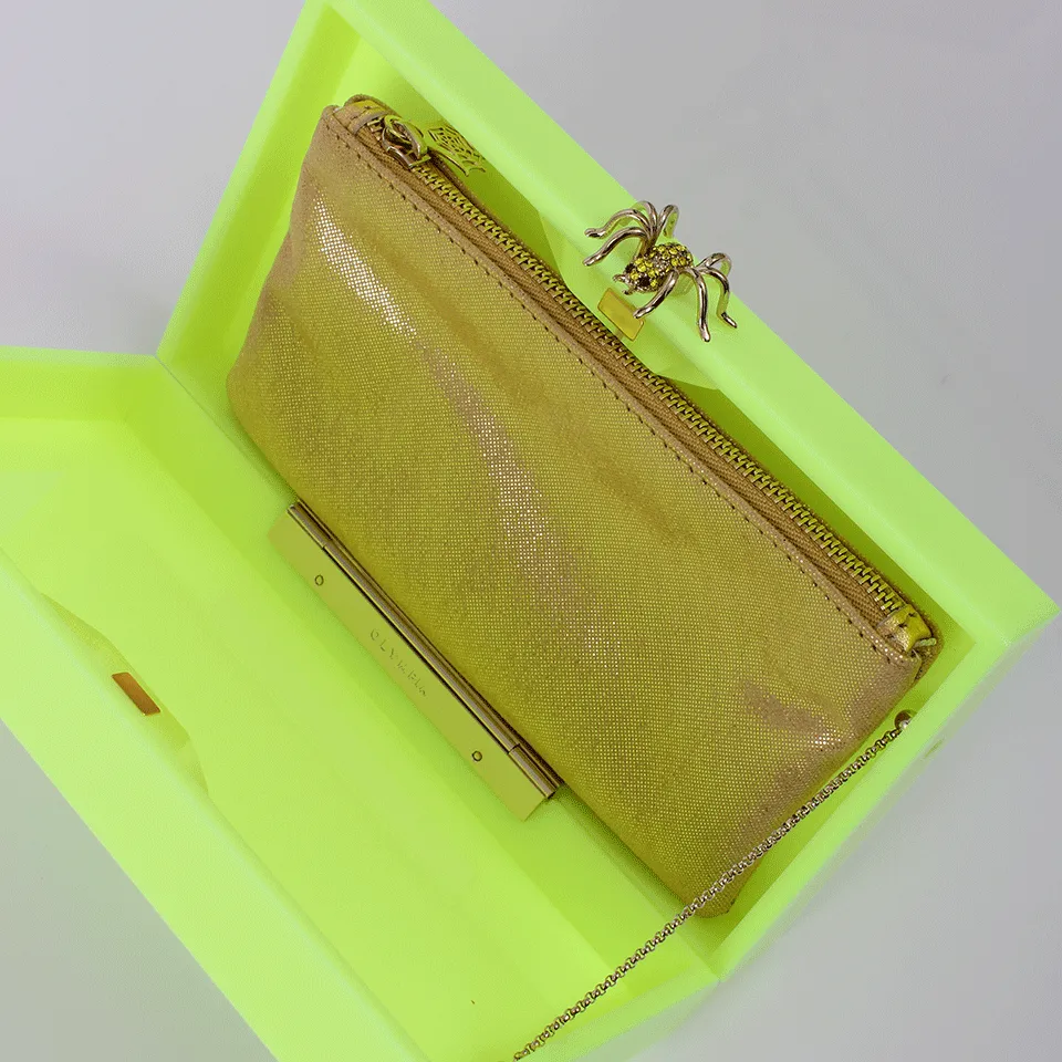 Spider Clasp Neon Clutch