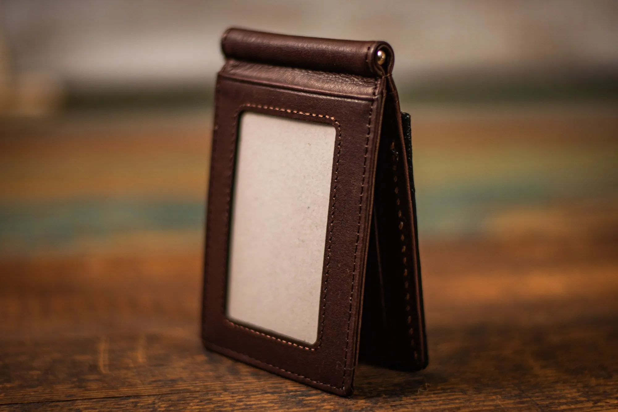 Stealie Bolt - Money Clip - Tooled Leather Minimalist Wallet