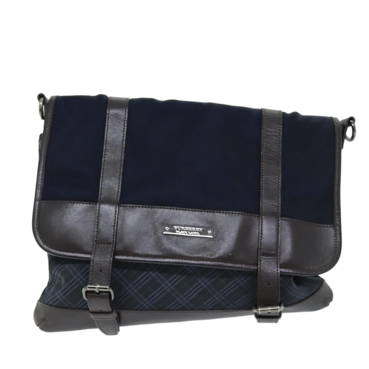 Trendy Inspired Burberry Black Label Shoulder Bag Canvas Navy Auth Bs13922