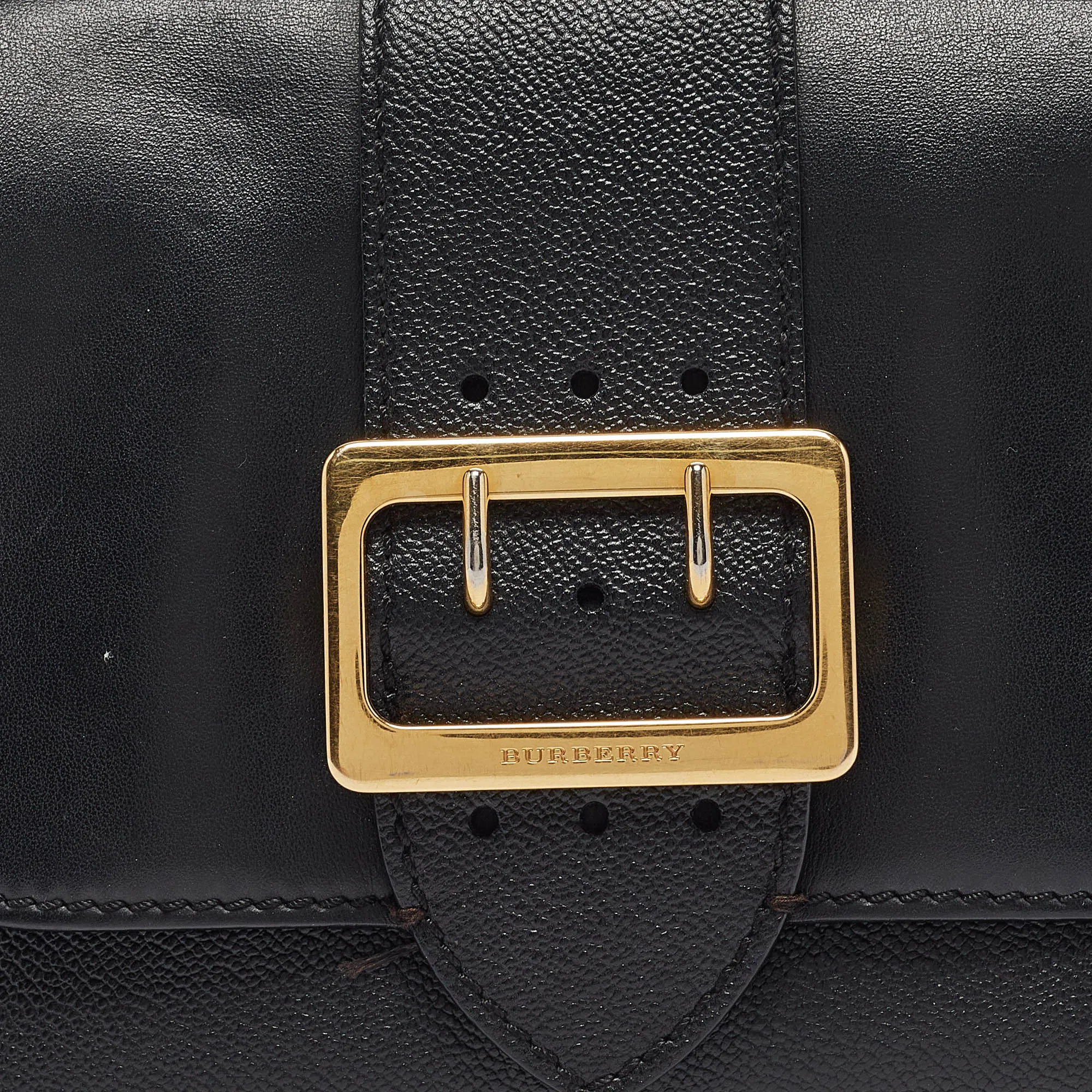 Trendy Inspired Burberry Black Leather Small Medley Crossbody Bag