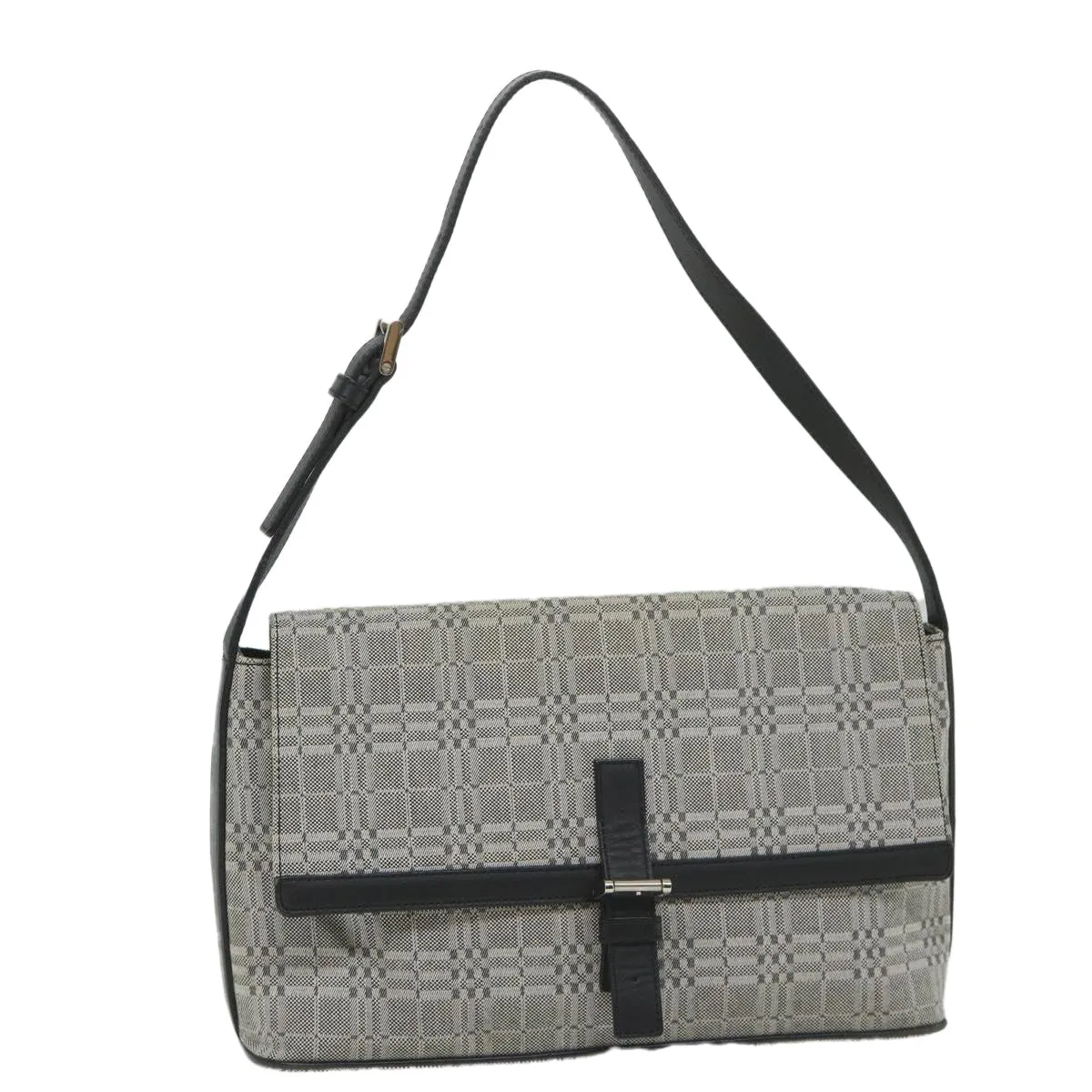 Trendy Inspired Burberry Shoulder Bag Canvas Gray Auth Bs9261