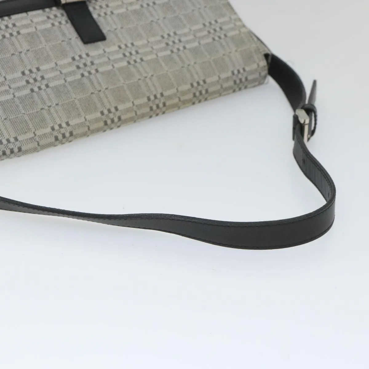 Trendy Inspired Burberry Shoulder Bag Canvas Gray Auth Bs9261