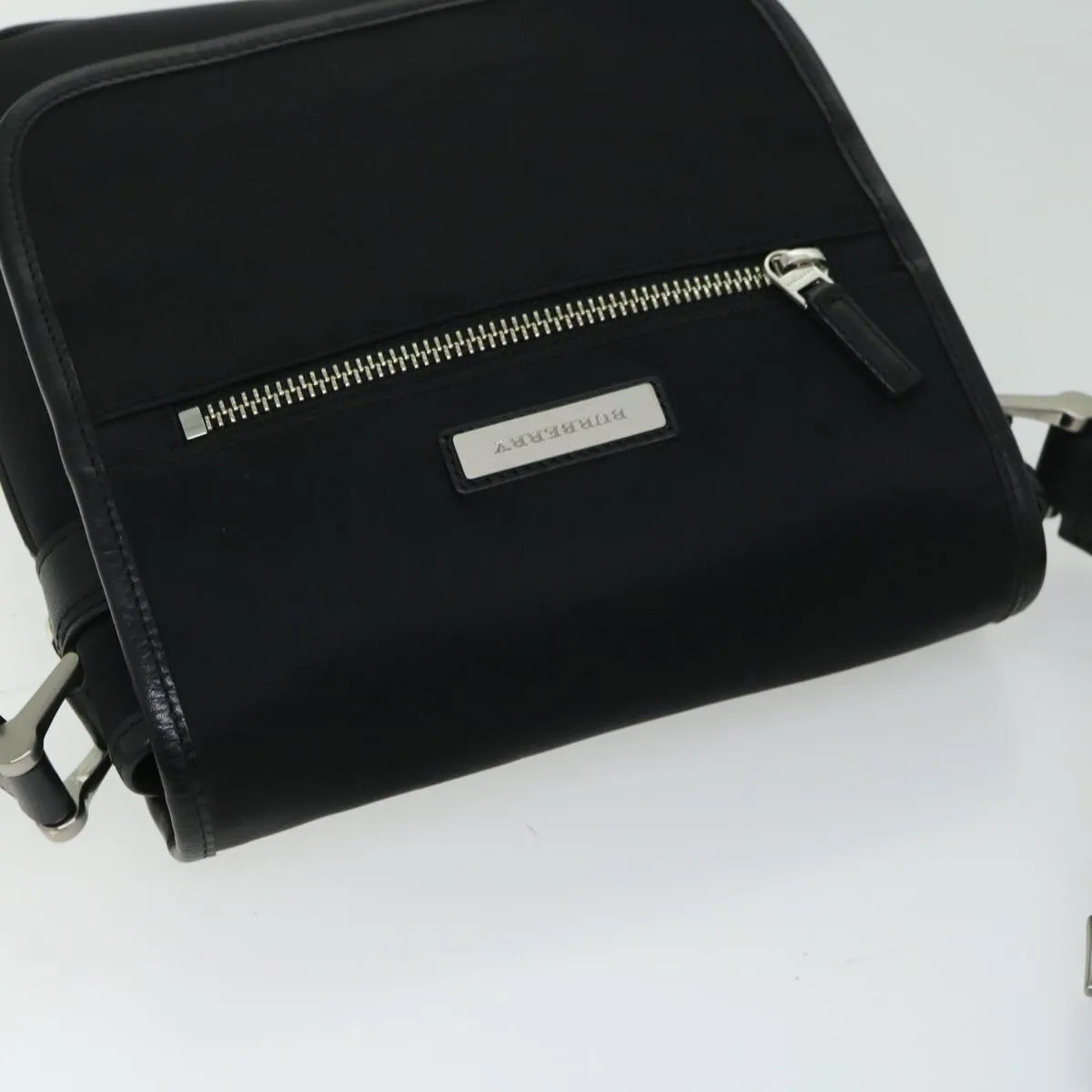 Trendy Inspired Burberry Shoulder Bag Nylon Black Auth Bs12201