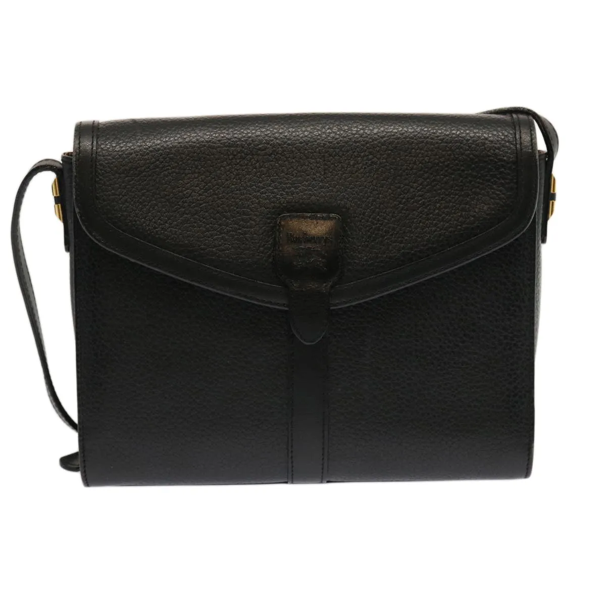 Trendy Inspired Burberryss Shoulder Bag Leather Black Auth Mr101