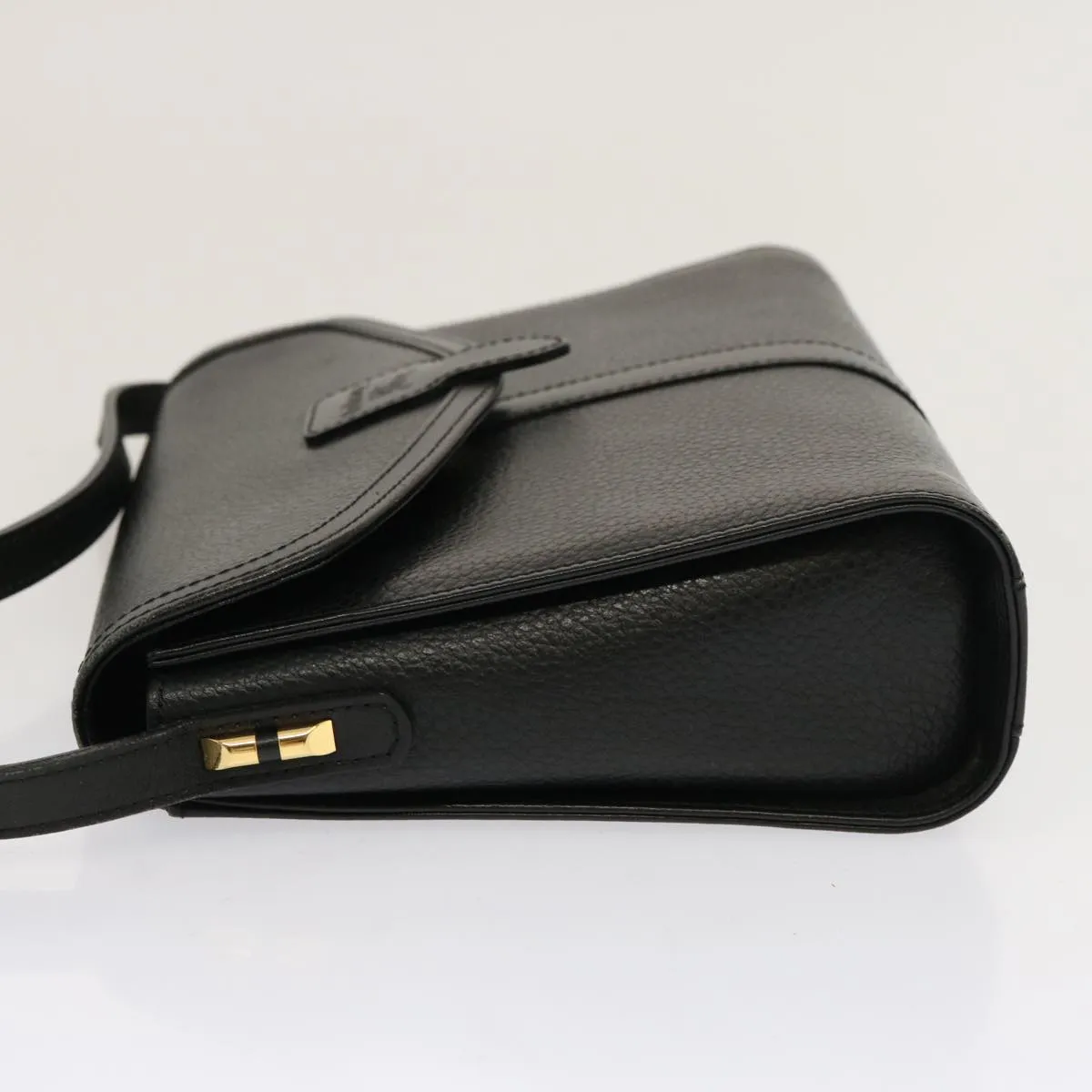 Trendy Inspired Burberryss Shoulder Bag Leather Black Auth Mr101