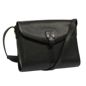 Trendy Inspired Burberryss Shoulder Bag Leather Black Auth Mr101