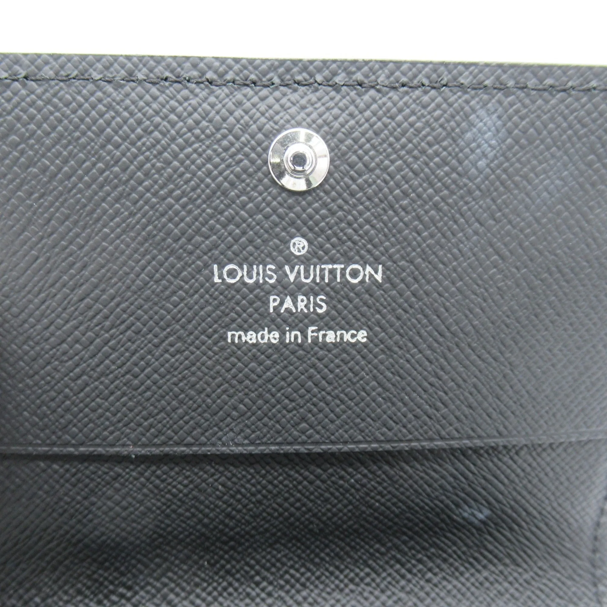 Trendy Inspired Louis Vuitton Anvelop Carte De Visit Nm Black Black Taiga Leather M64595