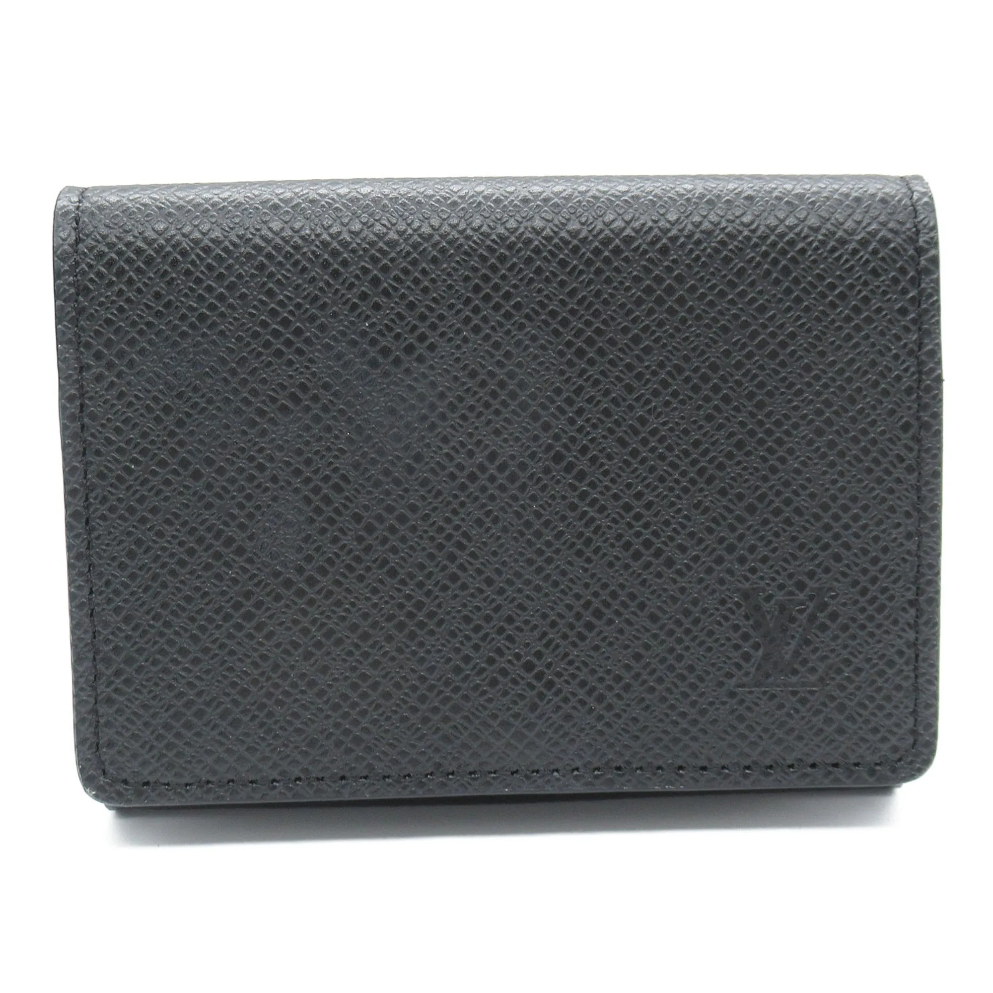 Trendy Inspired Louis Vuitton Anvelop Carte De Visit Nm Black Black Taiga Leather M64595