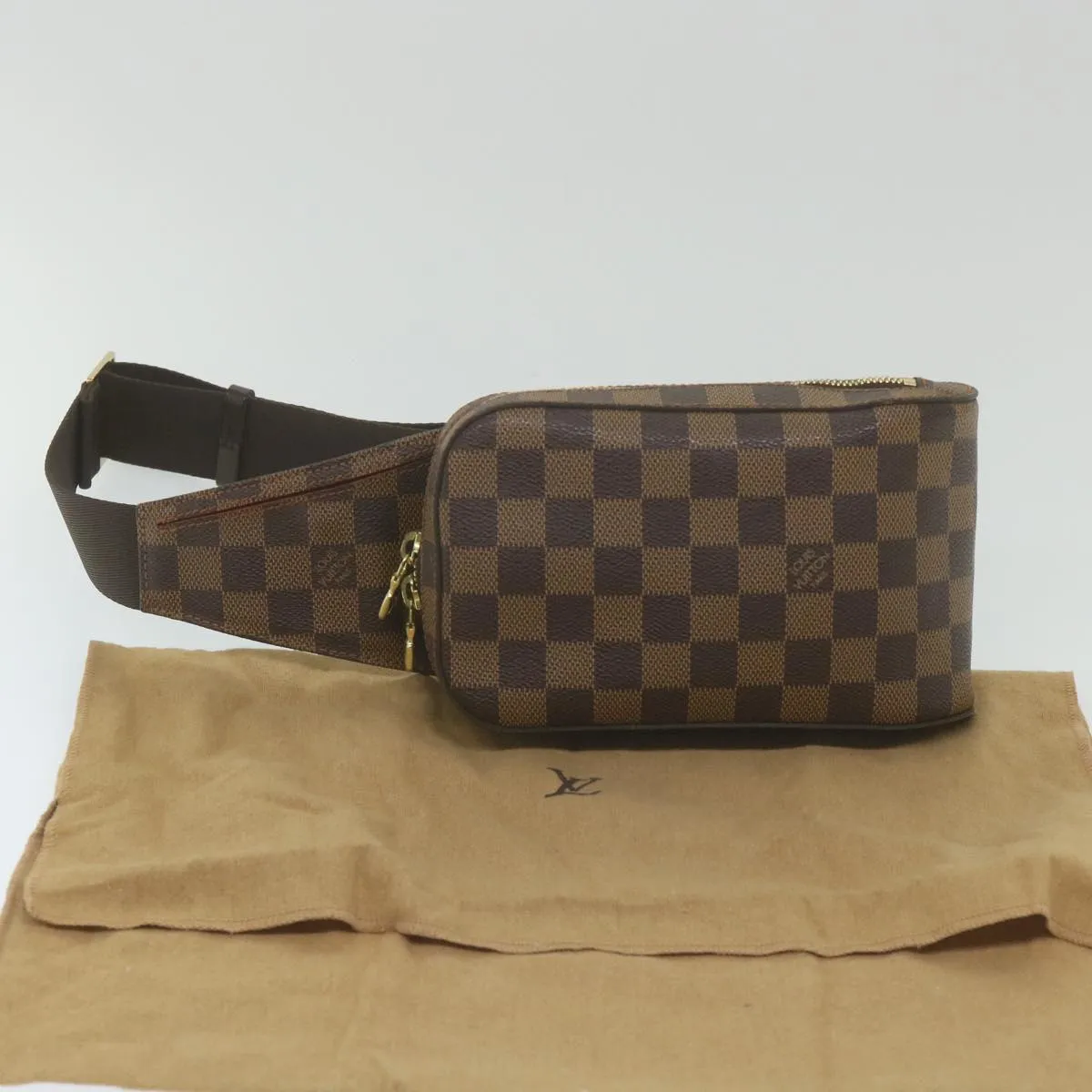 Trendy Inspired Louis Vuitton Damier Ebene Geronimos Shoulder Bag N51994 Lv Auth 59881