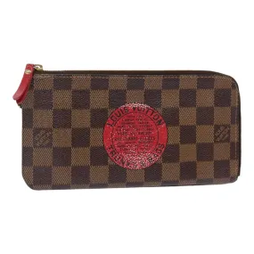 Trendy Inspired Louis Vuitton Damier Ebene T&b Portefeuille Complice Wallet N61740 Auth Bs17260