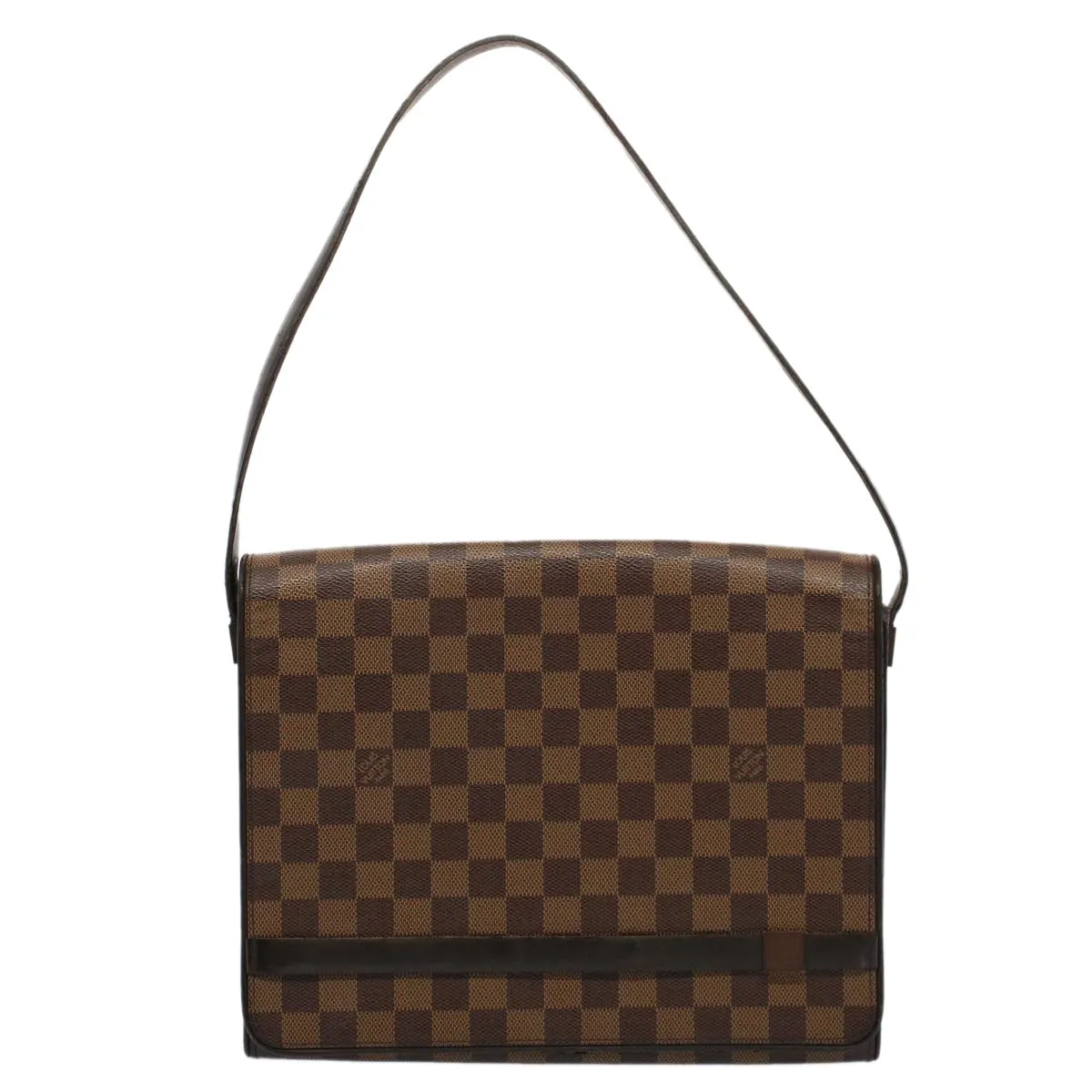 Trendy Inspired Louis Vuitton Damier Ebene Tribeca Carre Shoulder Bag N51161 Lv Auth Rd5855