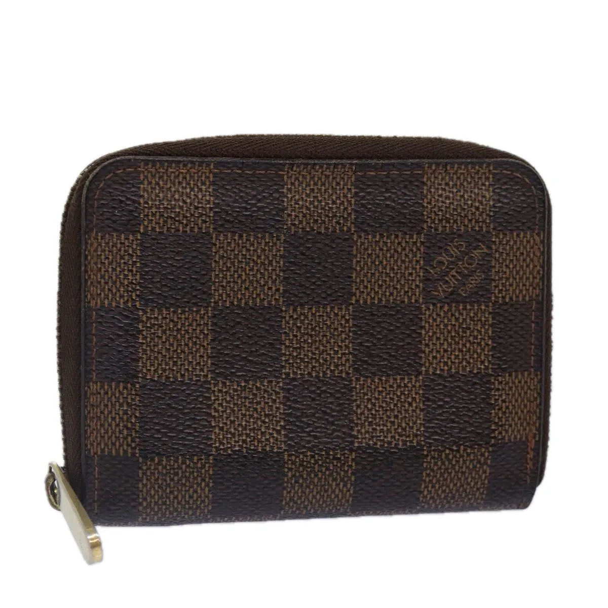 Trendy Inspired Louis Vuitton Damier Ebene Zippy Coin Purse N63070 Lv Auth Bs17148