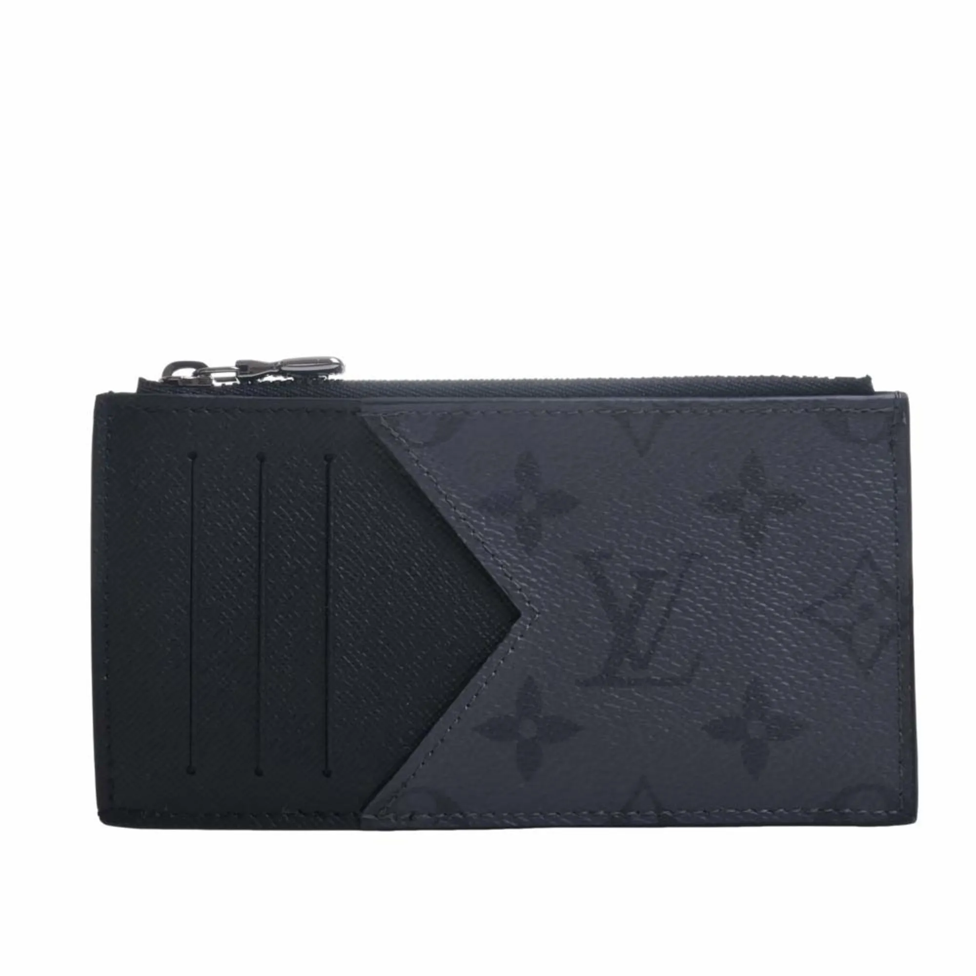 Trendy Inspired Louis Vuitton Eclipse Reverse Coin Card Holder M69533 Black Men's