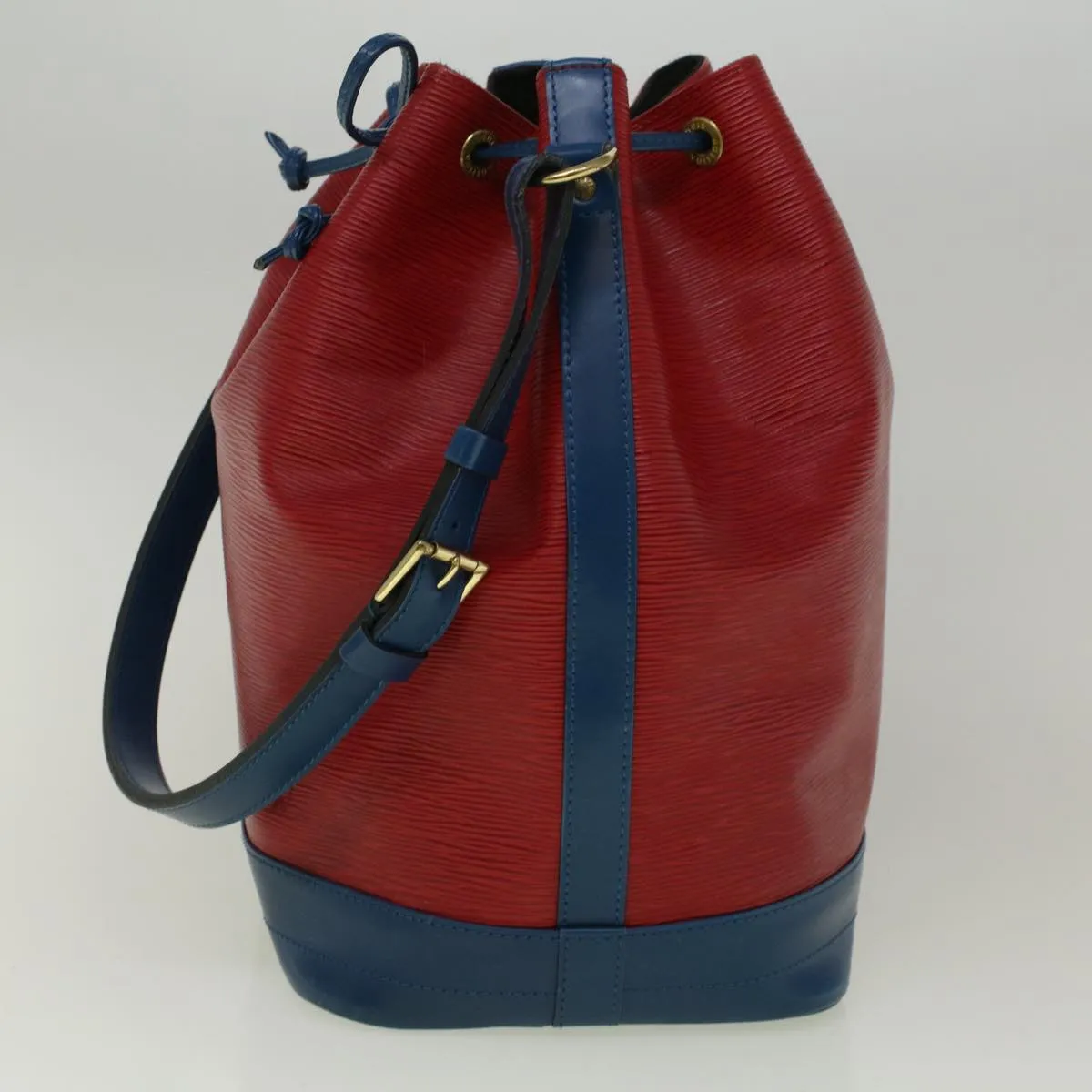 Trendy Inspired Louis Vuitton Epi Noe Shoulder Bag Bicolor Red Blue M44084 Lv Auth 58724