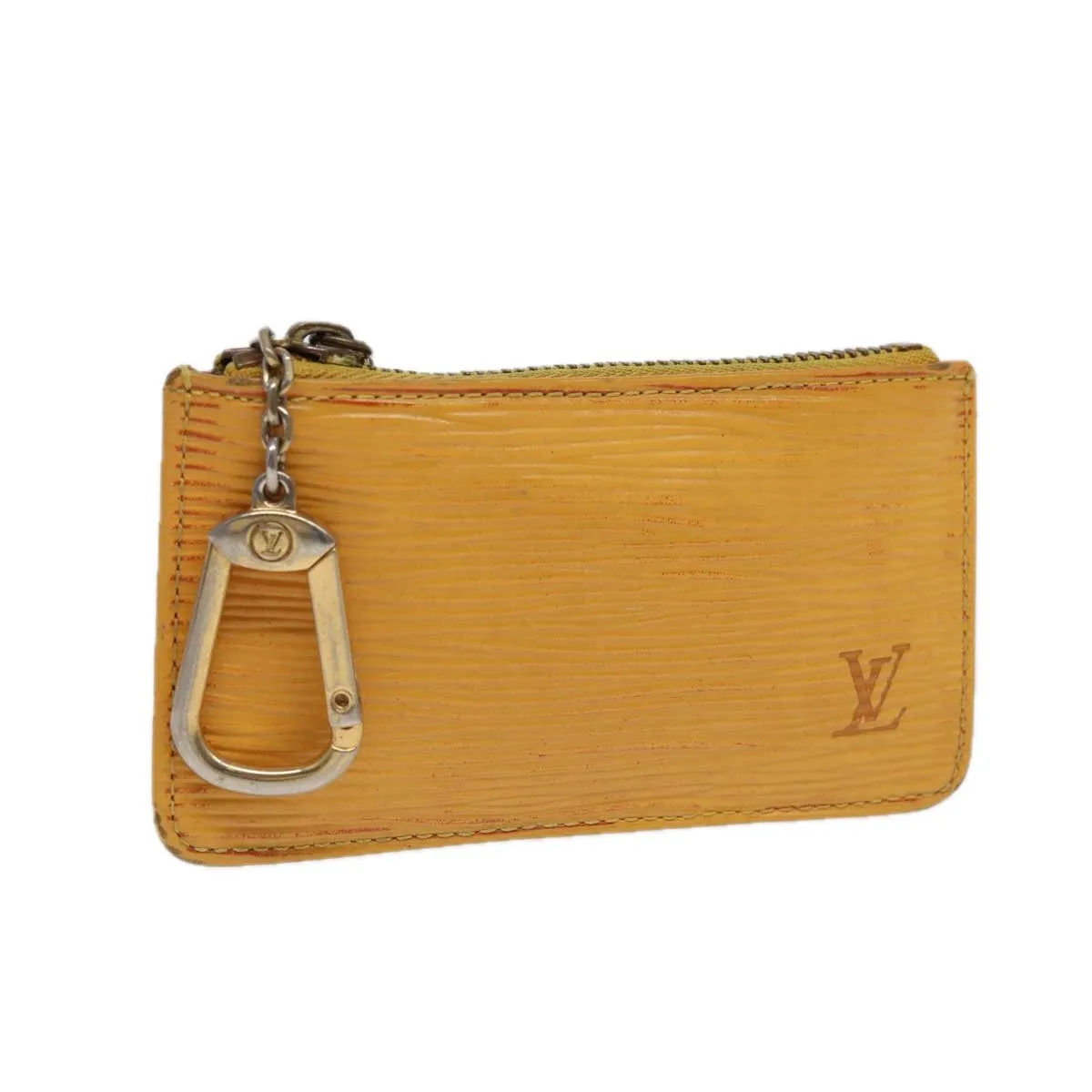 Trendy Inspired Louis Vuitton Epi Pochette Cles Coin Purse Yellow M63809 Lv Auth 86604