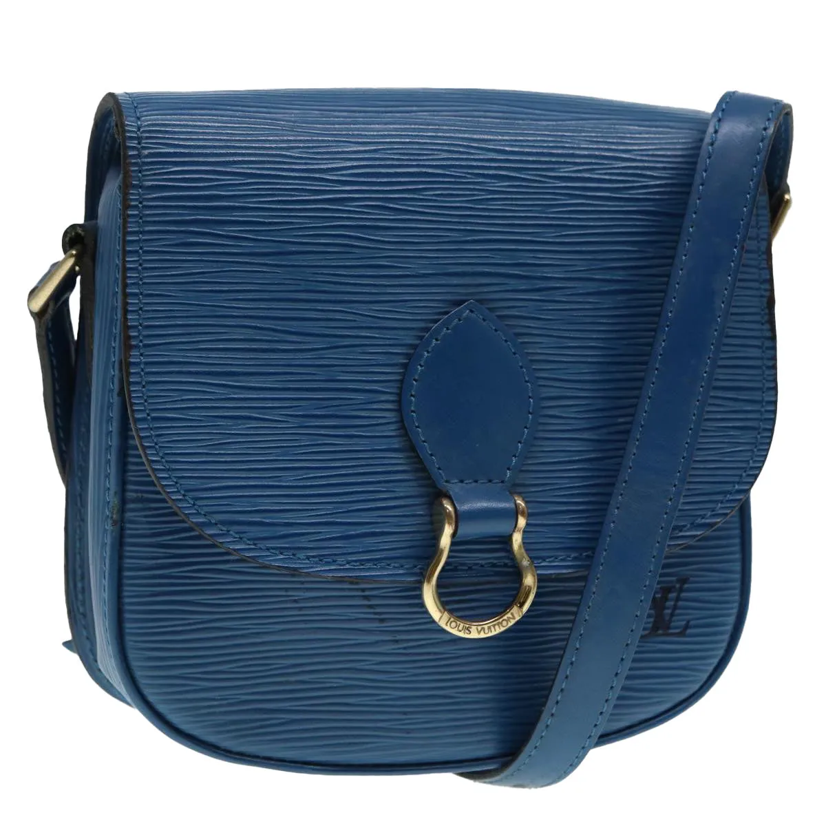 Trendy Inspired Louis Vuitton Epi Saint Cloud Pm Shoulder Bag Blue M52195 Lv Auth 88695