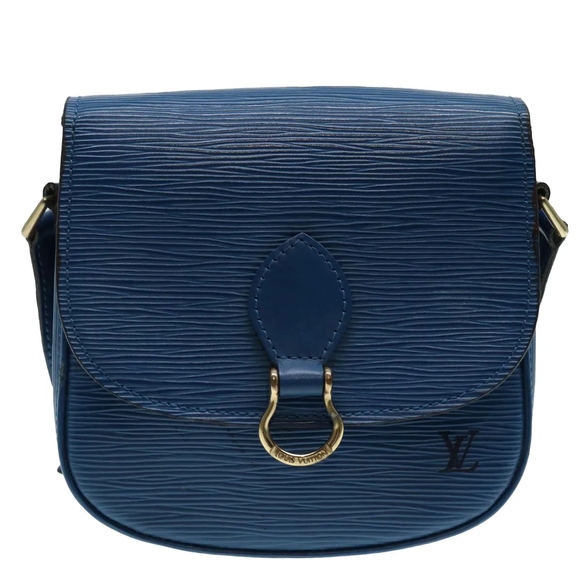 Trendy Inspired Louis Vuitton Epi Saint Cloud Pm Shoulder Bag Blue M52195 Lv Auth 88695