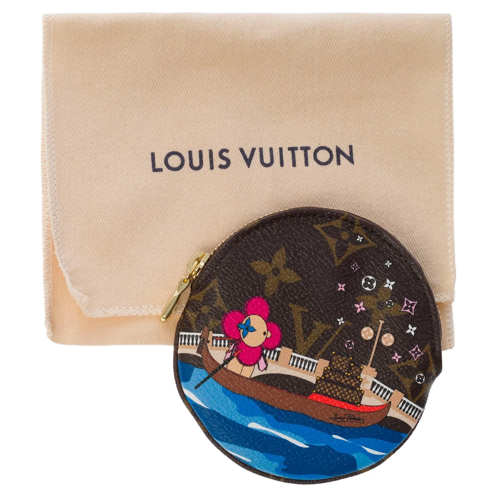 Trendy Inspired Louis Vuitton Limited Edition Vivienne Doll Coin Purse In Brown Monogram, Ghw