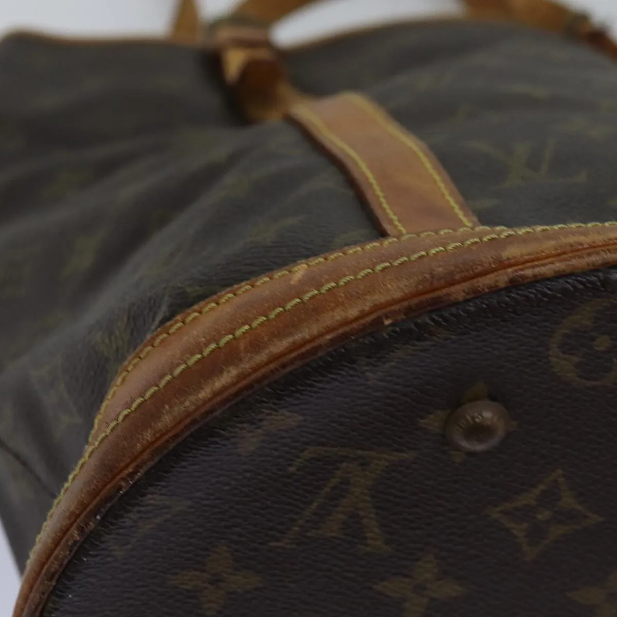 Trendy Inspired Louis Vuitton Monogram Bucket Gm Shoulder Bag Vintage M42236 Lv Auth Bs14144