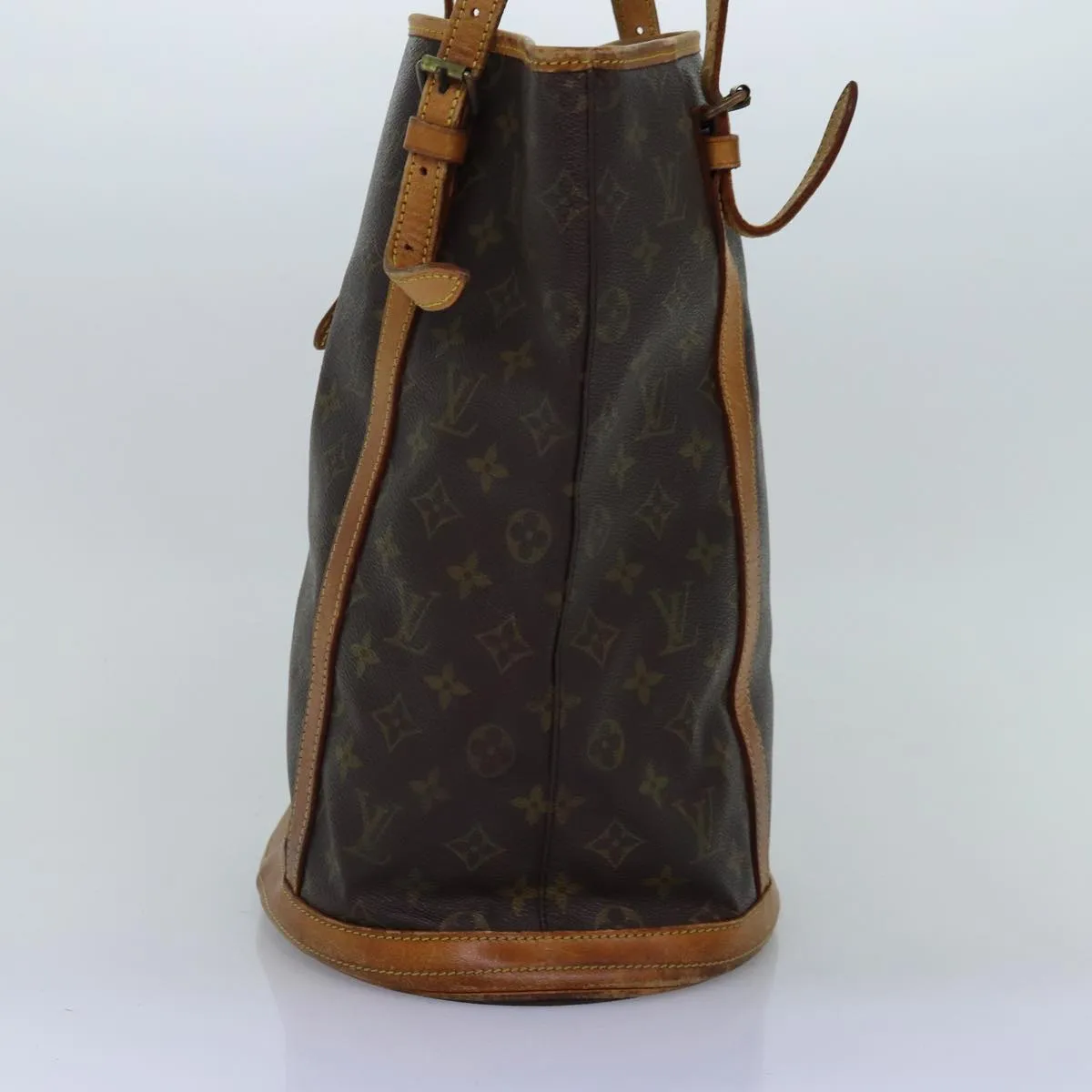 Trendy Inspired Louis Vuitton Monogram Bucket Gm Shoulder Bag Vintage M42236 Lv Auth Bs14144