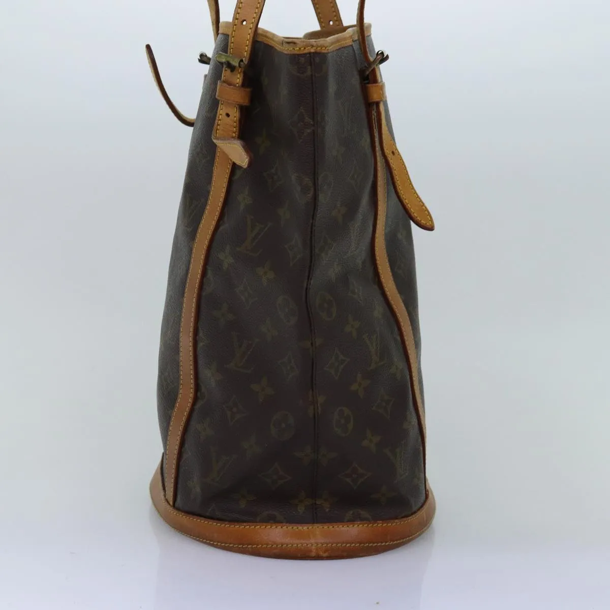 Trendy Inspired Louis Vuitton Monogram Bucket Gm Shoulder Bag Vintage M42236 Lv Auth Bs14144