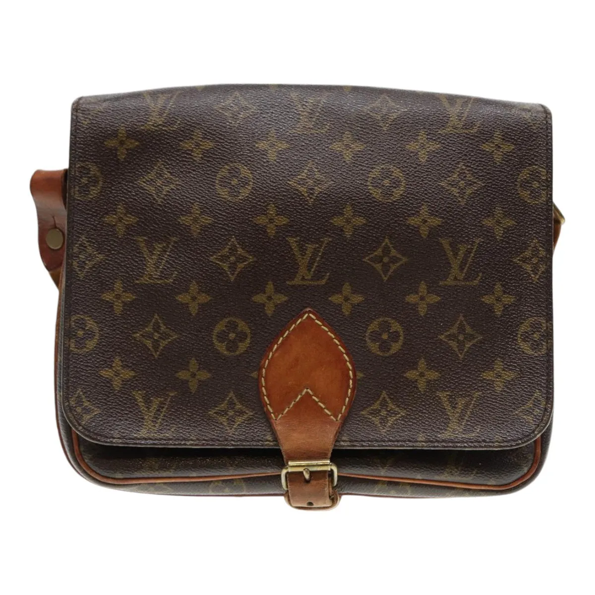 Trendy Inspired Louis Vuitton Monogram Cartouchiere Gm Shoulder Bag M51252 Lv Auth Bs17508